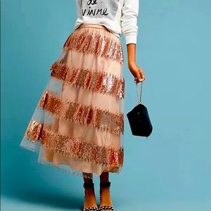 NWT Anthropologie Revelry Maxi Skirt sz 6